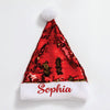 Personalised Sequins Christmas Santa Caps -(Red And Gold)
