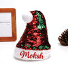 Sequins Christmas Santa Caps - (Green And Red)