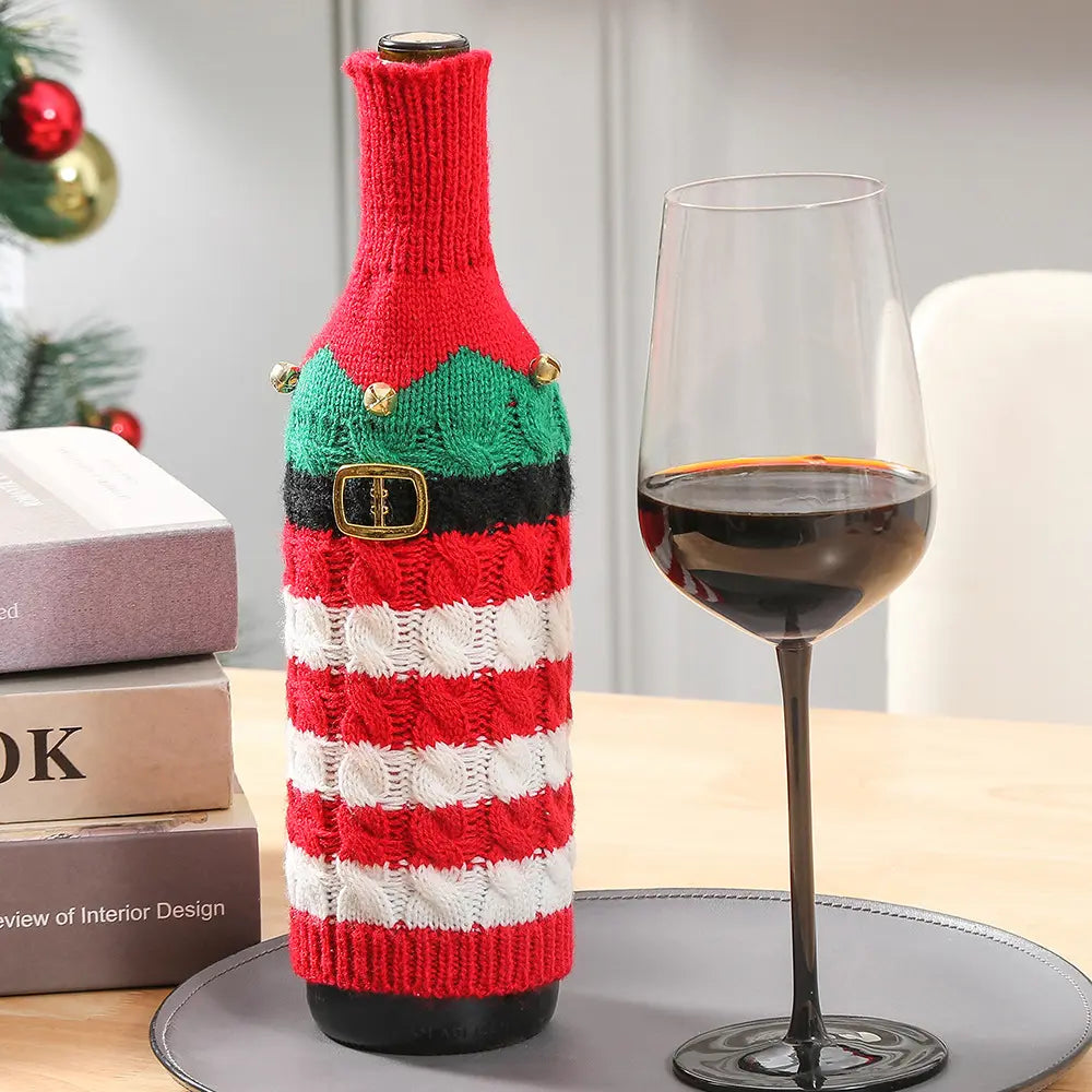 Handmade Knitted Bottle Covers (Set of 4)