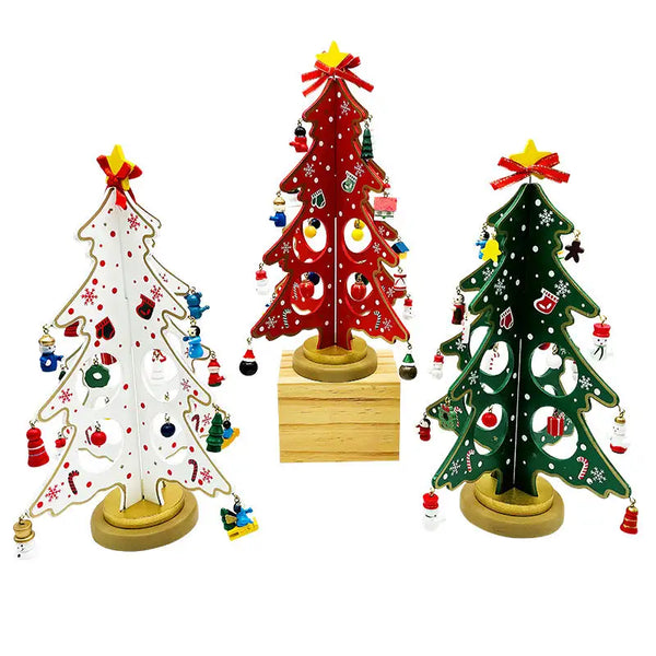 Red 3D DIY Winter Wonderland Tree with 20 Ornaments