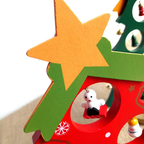 Red DIY Merry Mistletoe Tree with 21 Ornaments