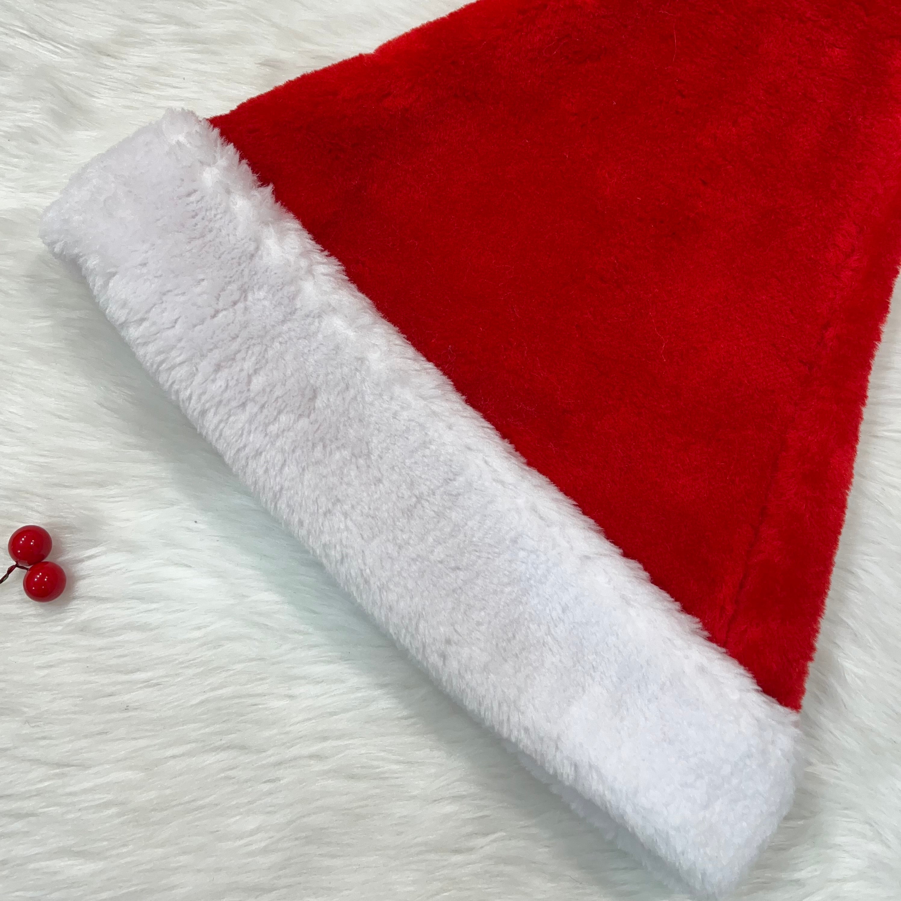 Thick Plush Christmas Santa Hat (Adults)