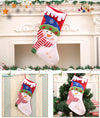 Snowy Scallop And Muffler Stockings- Snowy Snowman