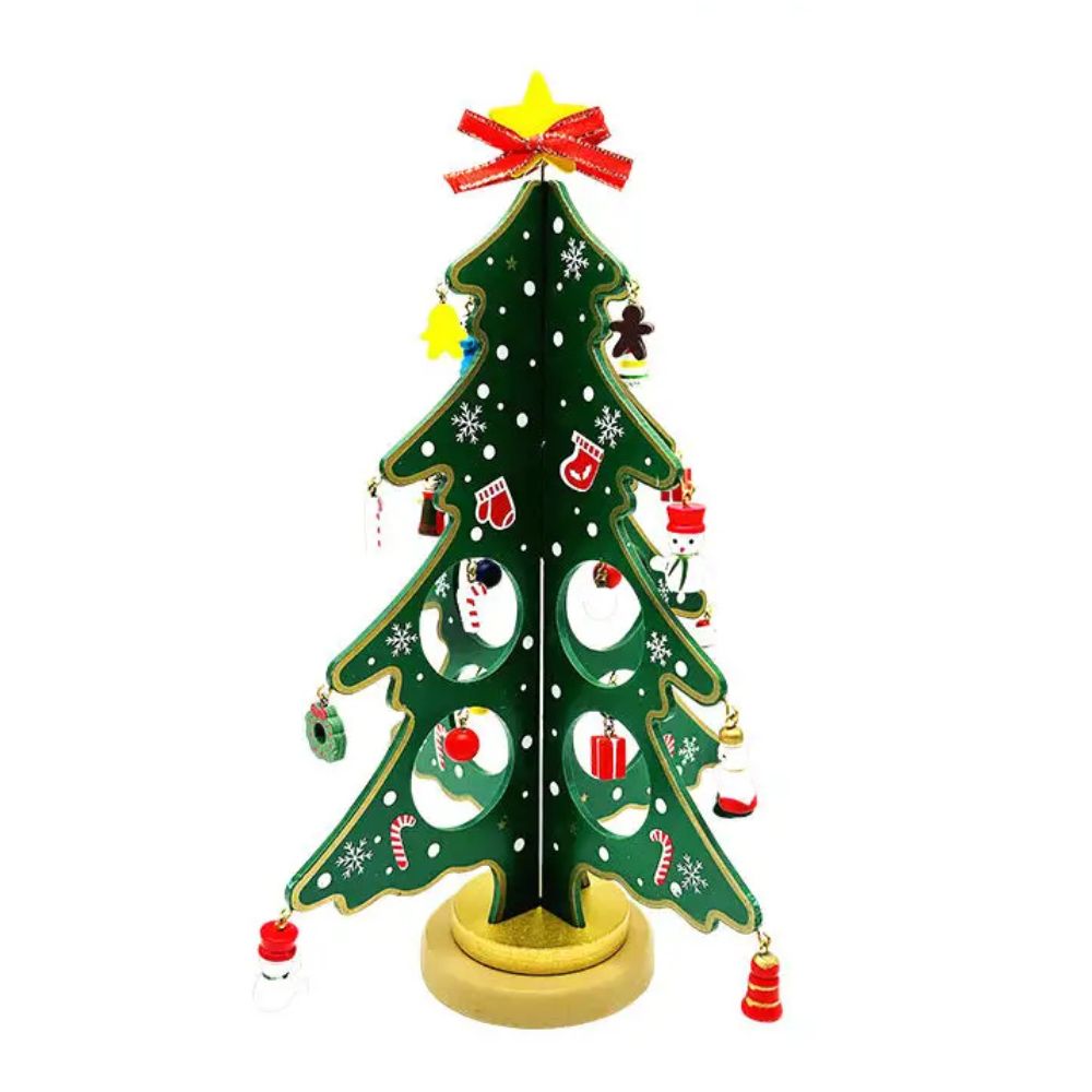 Green 3D DIY Winter Wonderland Tree with 20 Ornaments