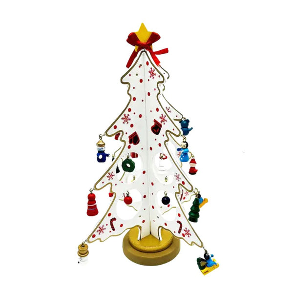 White 3D DIY Winter Wonderland Tree with 20 Ornaments