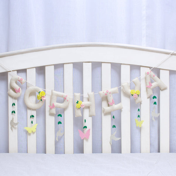 Birds & Butterflies Name Bunting/Garland