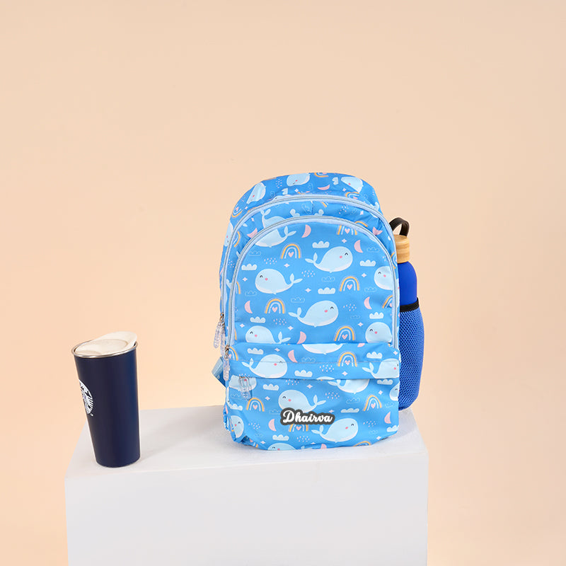 Customized Whale Printed Kids Backpack