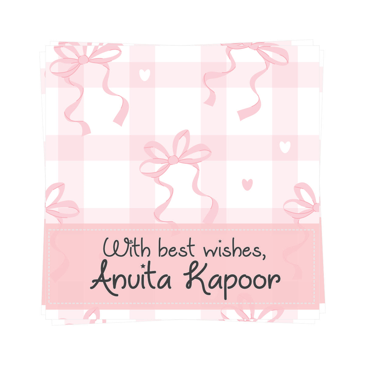 Gift tags Square - Pretty Bows