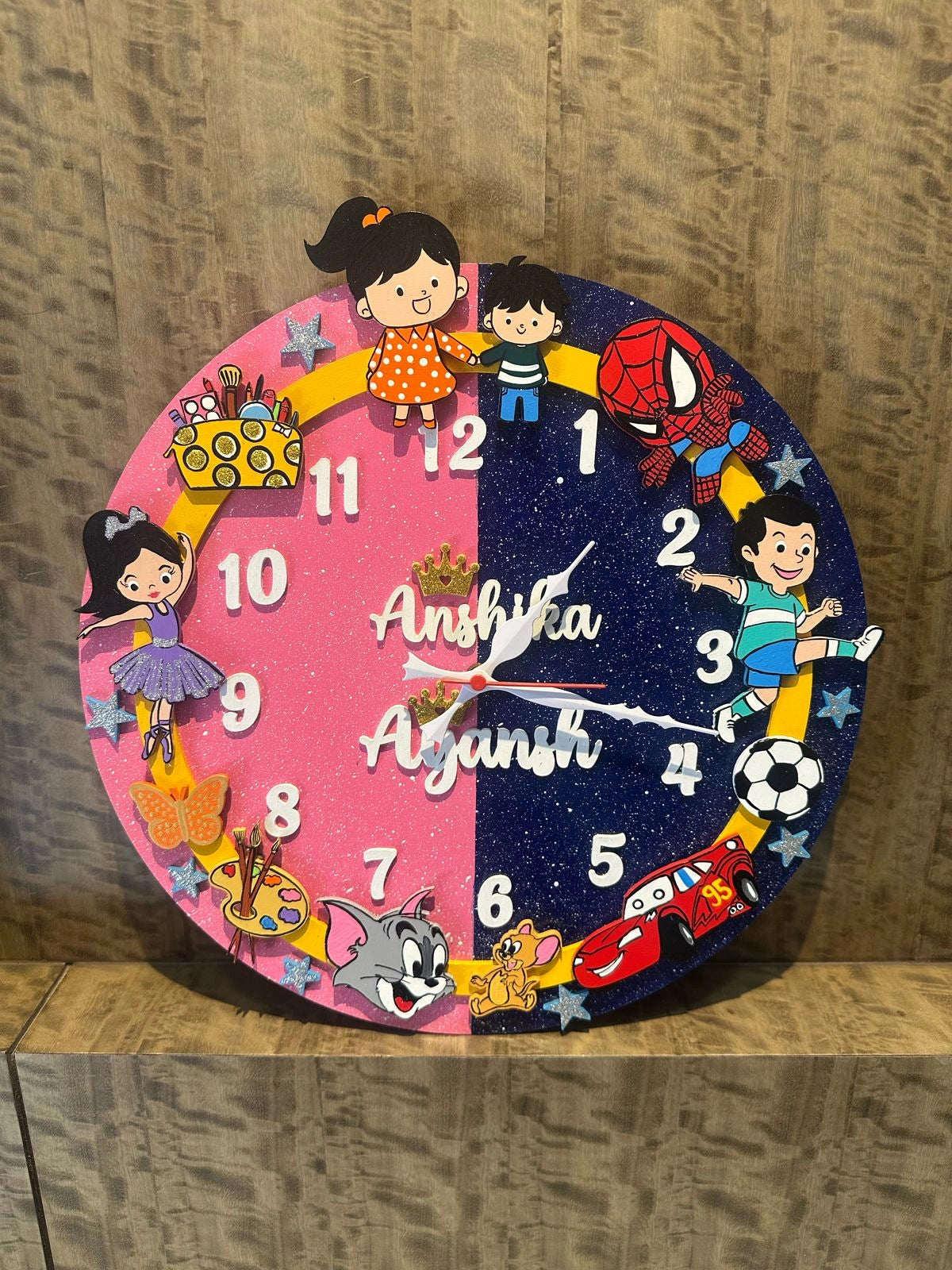 Customized Sibling Home Decor Wall Clock