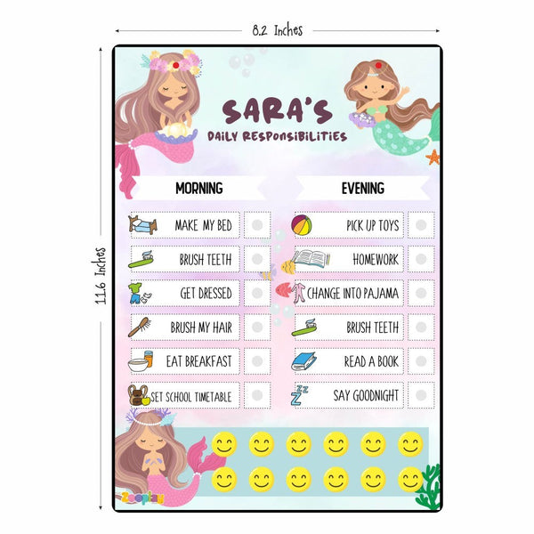 Daily Reward Chart Personalised  –  Mermaid Cove