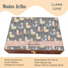 Personalised Wooden Artbox - Llama Love