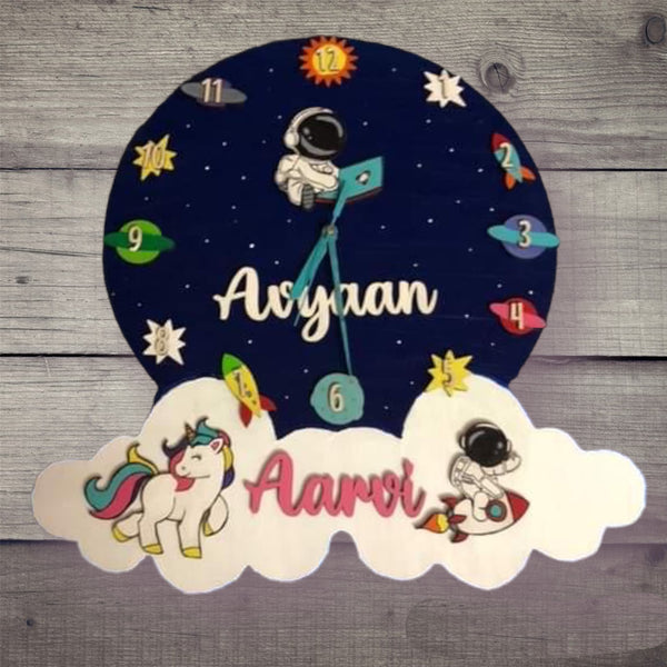 Customized Siblings Home Decor Wall Clock - Main Image