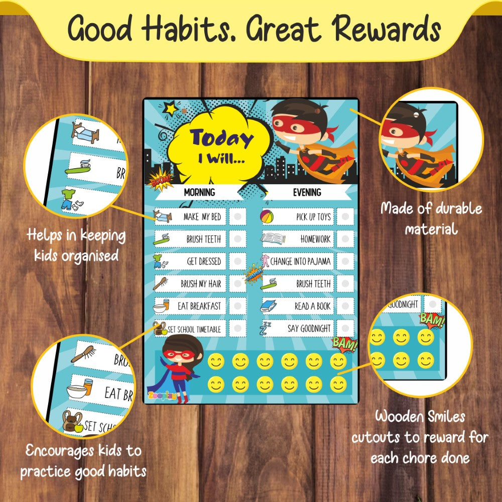 Daily Responsibility Chart  –  Superkid Edition