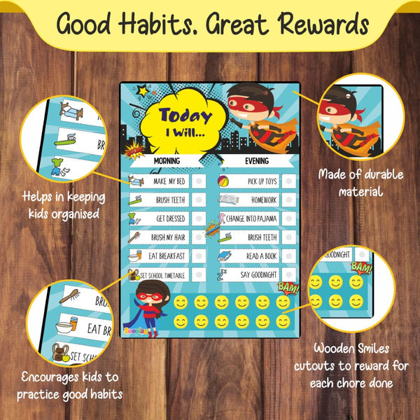 Daily Responsibility Chart  –  Superkid Edition