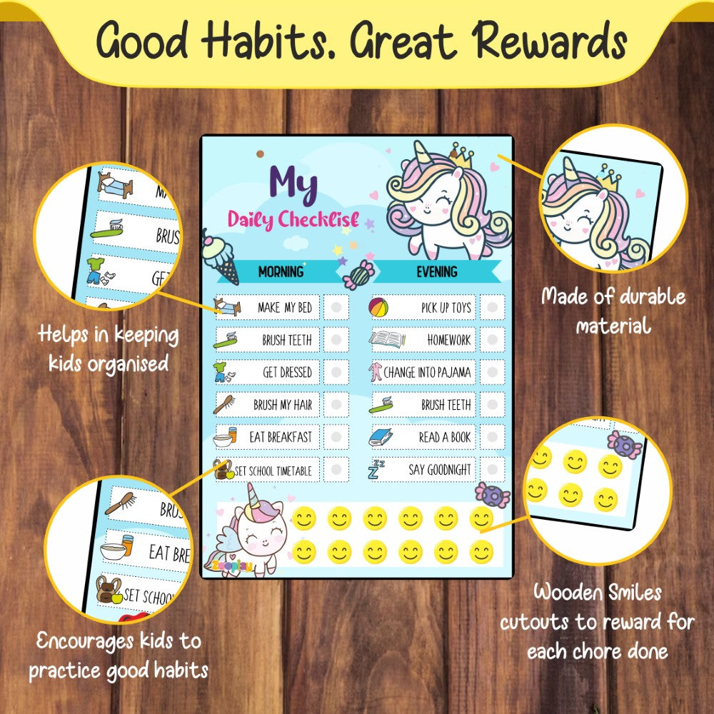 Daily Responsibility Chart  –  Unicorn Sparkle