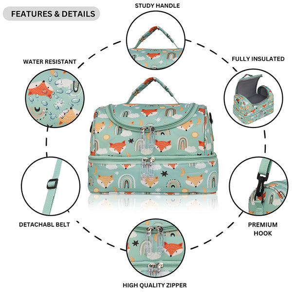 Fox Personalized Kids Lunch Bag