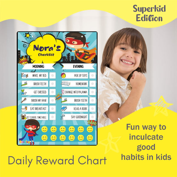 Daily Reward Task Daily Reward Chart Personalised – Superkid edition