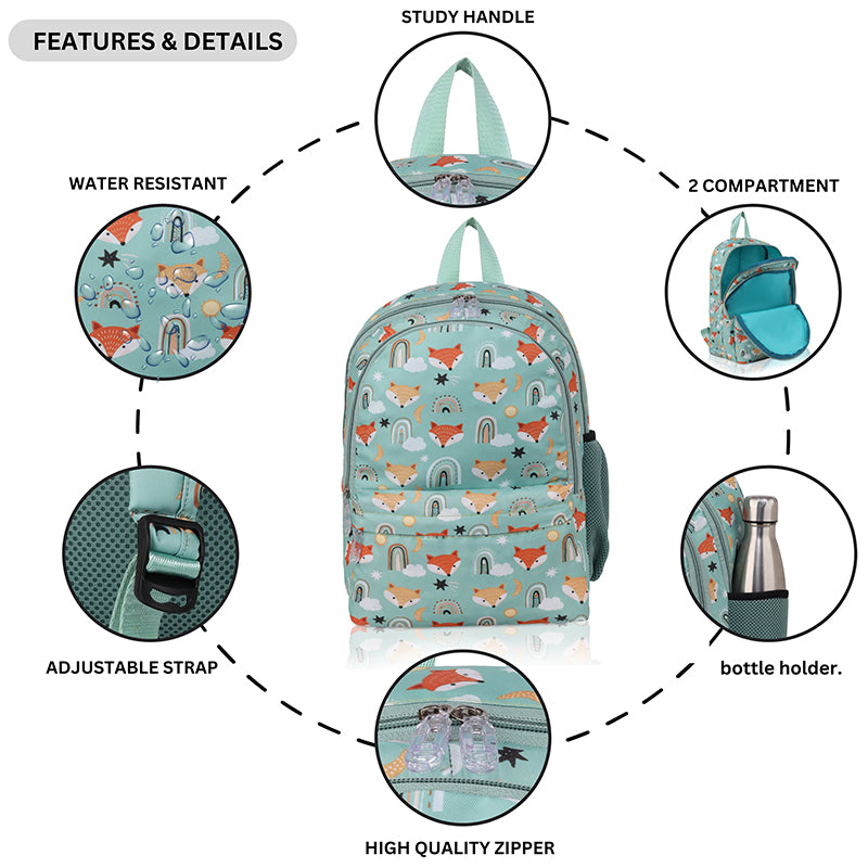 Customized Fox Printed Kids Backpack