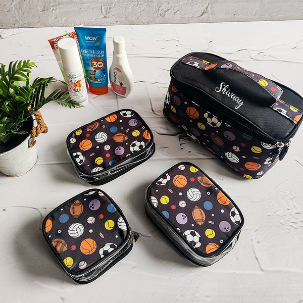 Ball Personalized Kids Toiletry Pouch Combo