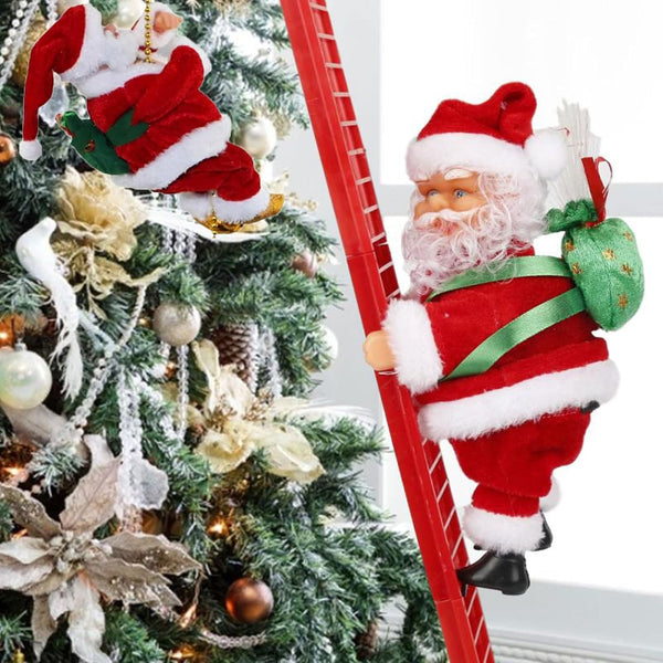 Luxury Musical Tree Climbing Santa Red Rise