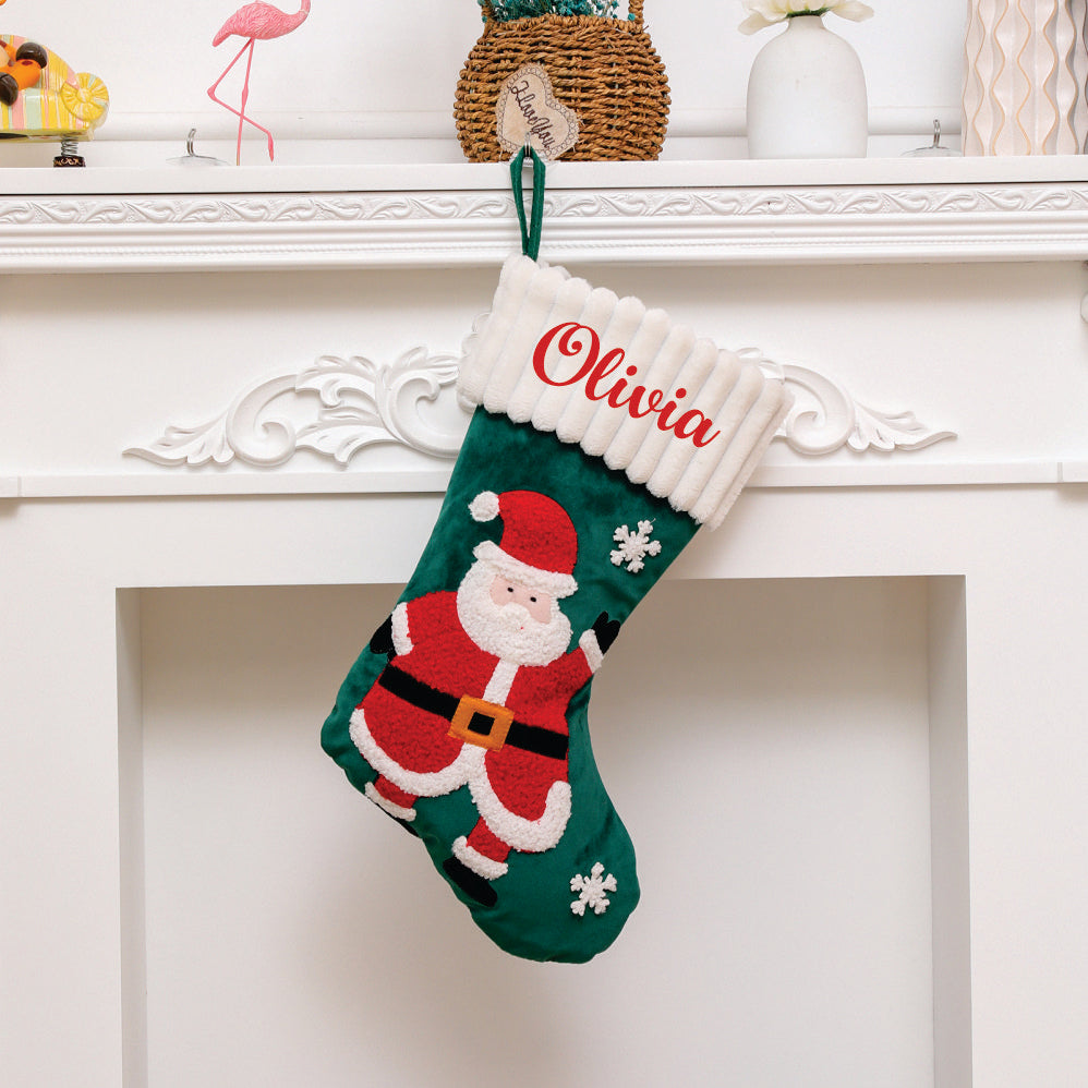 Santa and Frosty Festive Stocking- Happy Santa