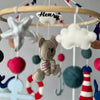 Cot Mobile - Nautical Captain Teddy