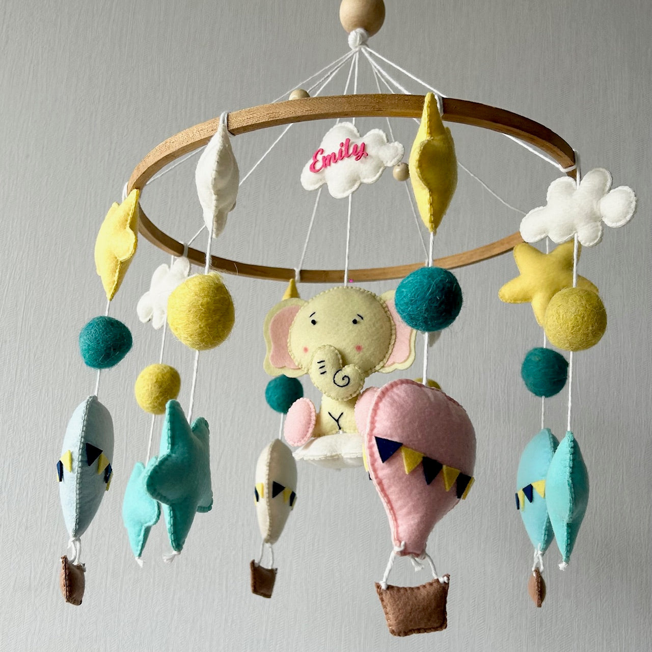 Cot Mobile - Elephant Air Adventure