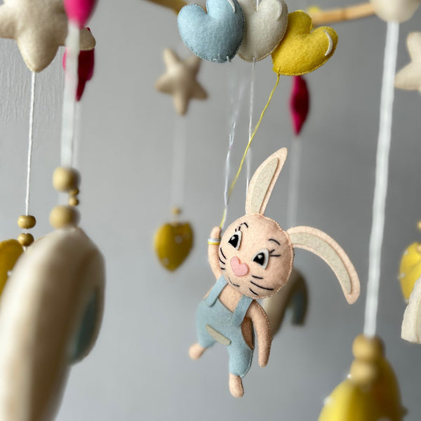  Cot Mobile - Bunny Under the Stars