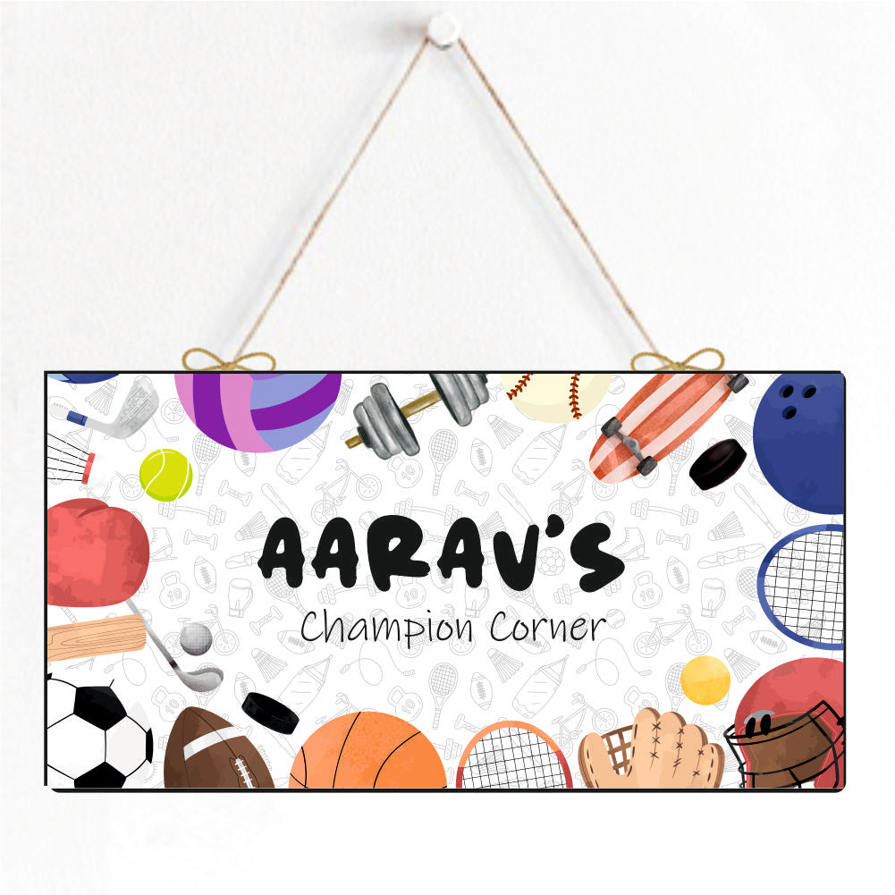 Personalised Door Sign - Champion Corner