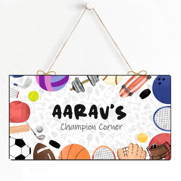 Personalised Door Sign - Champion Corner