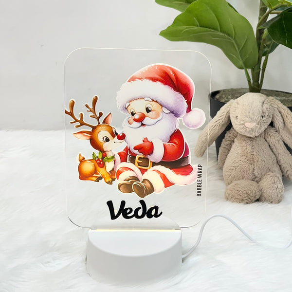 Acrylic LED Night Lamp - Santa Bestie