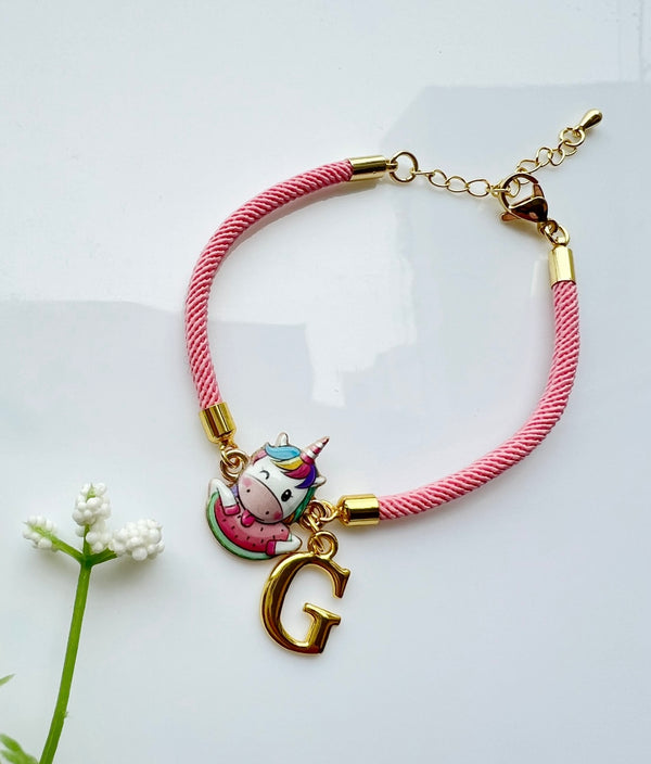Chain Bracelet Rakhi (Personalised) - Unicorn