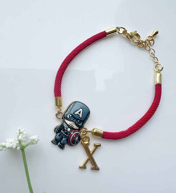Chain Bracelet Rakhi (Personalised) - Captain America