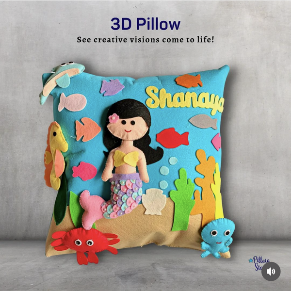 Customized mermaid pillow hot sale