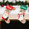 Vintage Vibe Stockings- Snowy Snowman