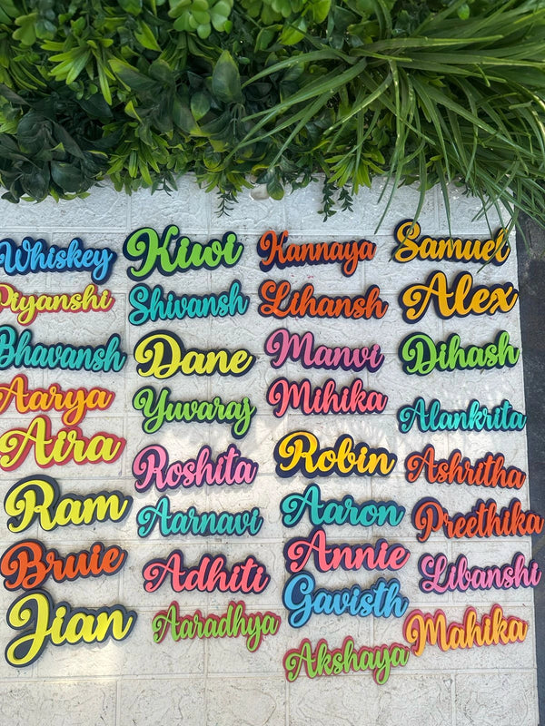 Customized Plain Name Magnets For Kids