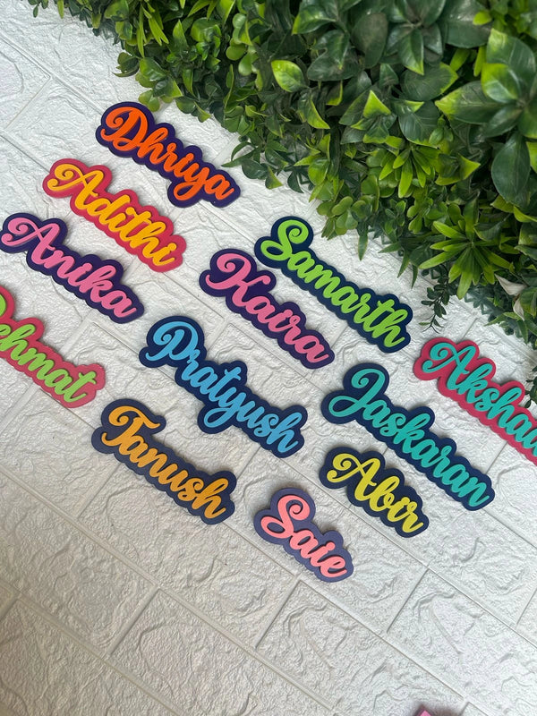 Customized Plain Name Magnets For Kids