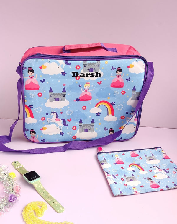 Customized Princess Kids Bag With Pouch