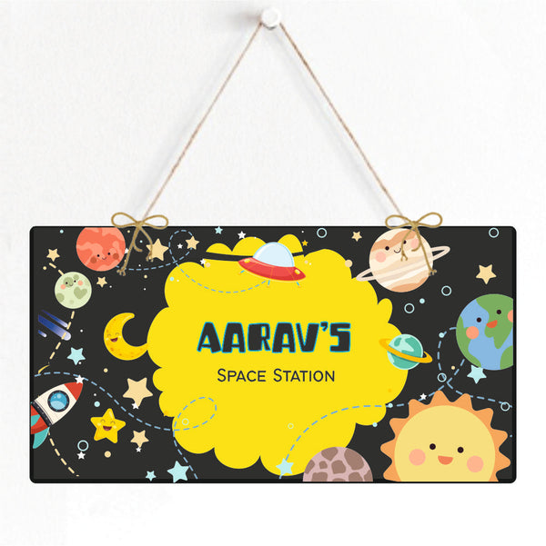 Personalised Door Sign - Space Station