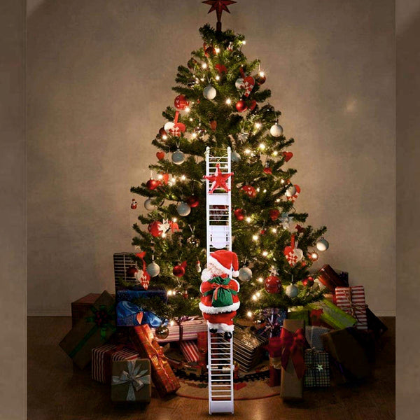 Luxury Musical Tree Climbing Santa Snowy Rise