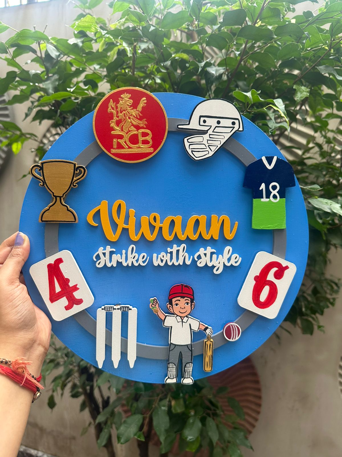 Customized Cricket Home Decor Wall Clock