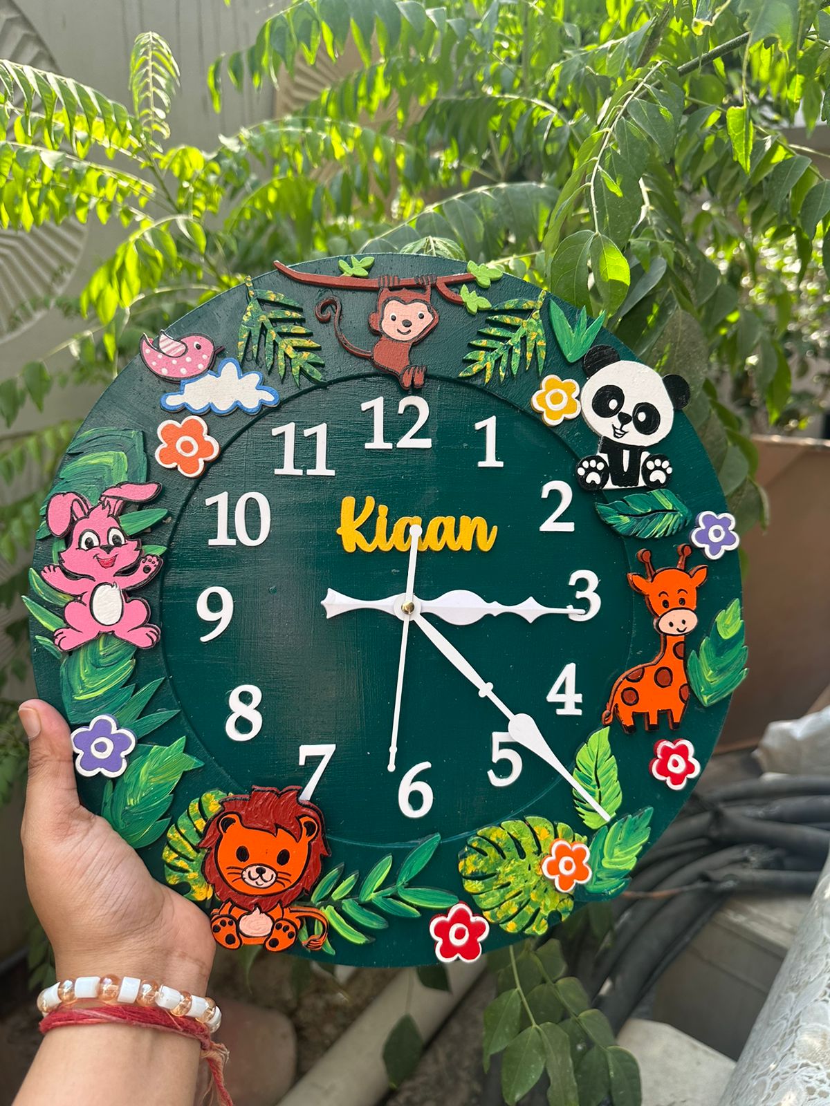 Customized Jungle Home Decor Wall Clock