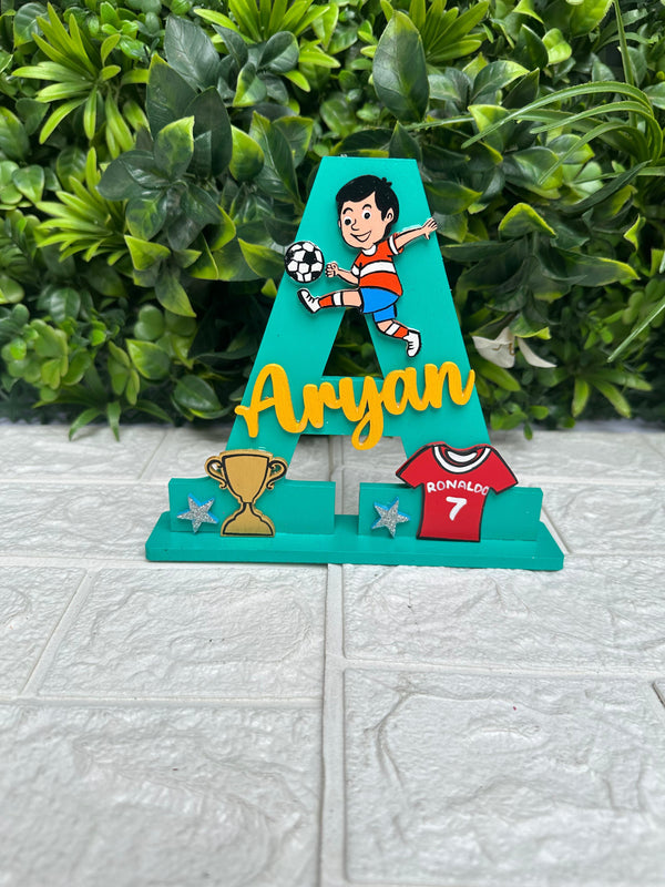 Football Customized Home Decor Name Plate