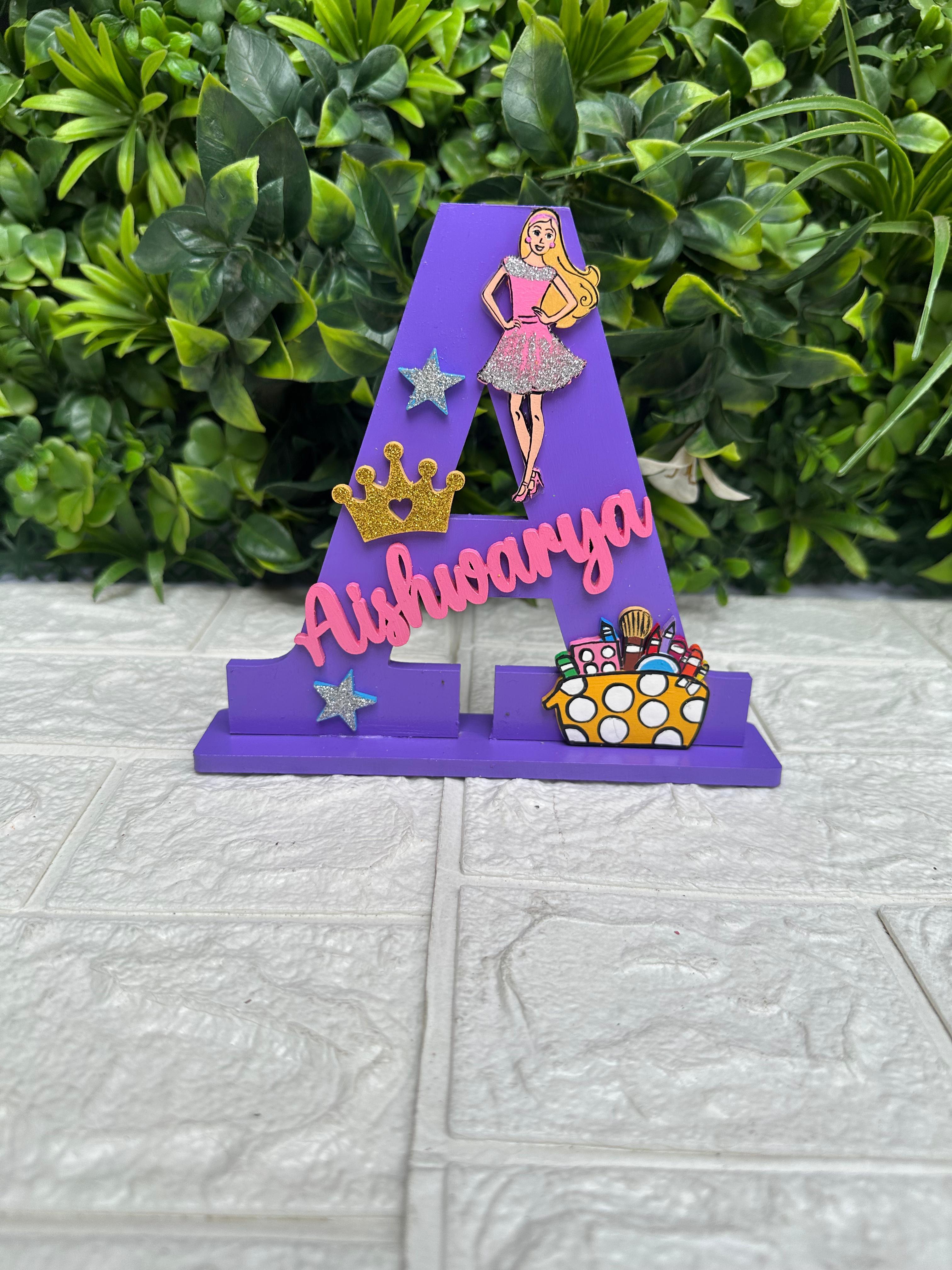 Makeup Barbie Customized Home Decor Name Plate
