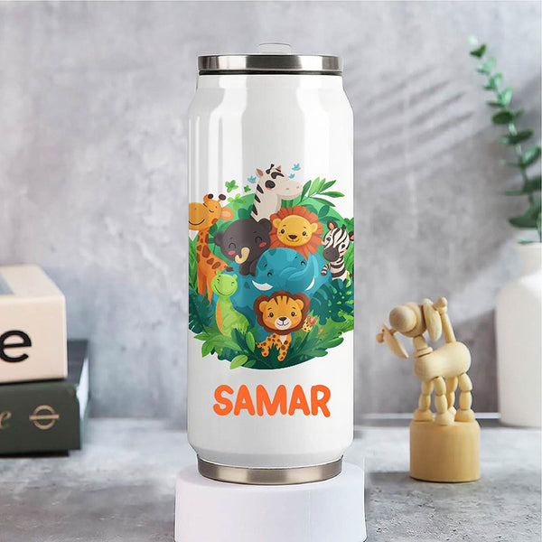 Customized Animal Water Can Sipper Bottle