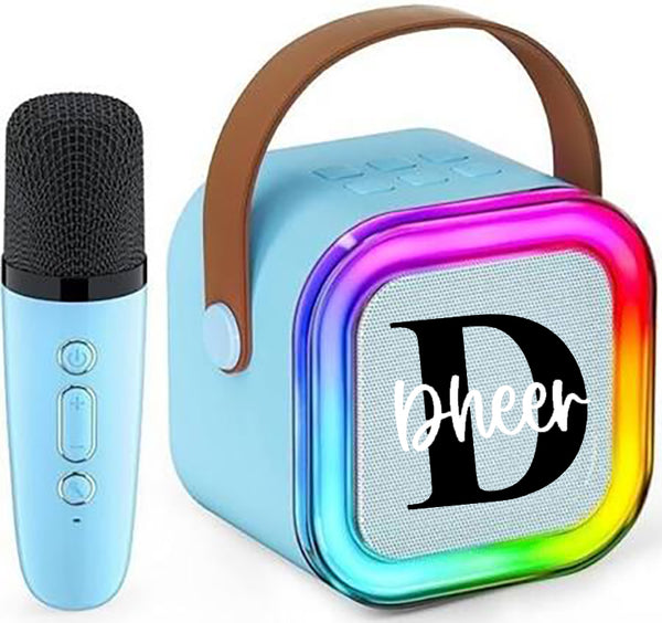 Customized Wireless Kids Karoke With Mic-Blue