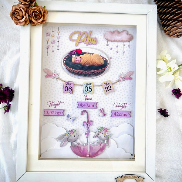 Buy customized baby birth detail photo frames