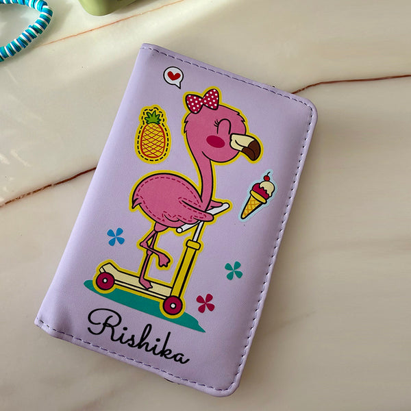 Personalized Flamingo Passport Kids Cover