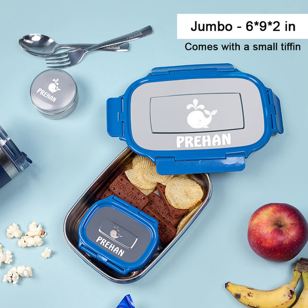 Customized Blue Kids Tiffin Box