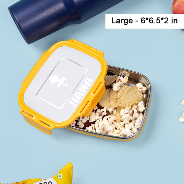 Customized Yellow Kids Tiffin Box